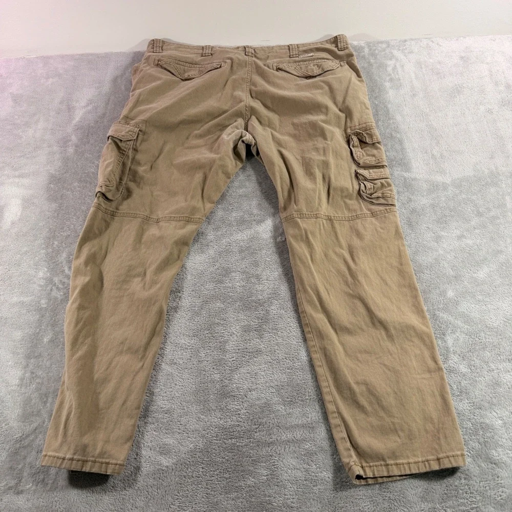Wrangler Cargo Pants Mens 42x30 Tan Regular Taper Stretch Khaki 112344922